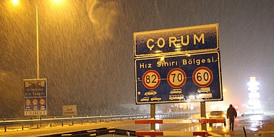 Çorum'da Nisan karı